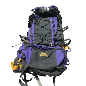 The North Face Alpha Dolomite Backpack Vintage Purple Blk Hiking Internal Frame